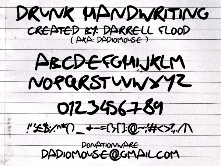 Drunk Handwriting Font Download