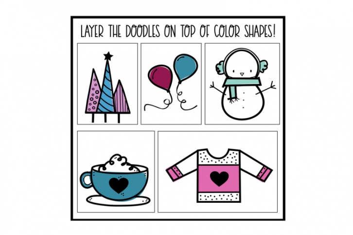 Winter Wishes - A Winter Doodles Font Font Download