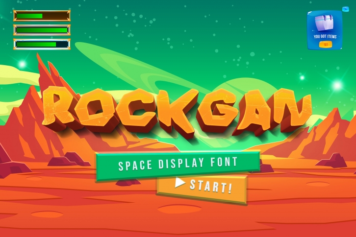 Rockgan Space Display Font Font Download