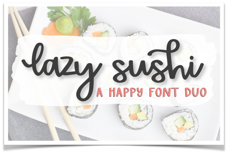 Lazy Sushi Font Duo Font Download