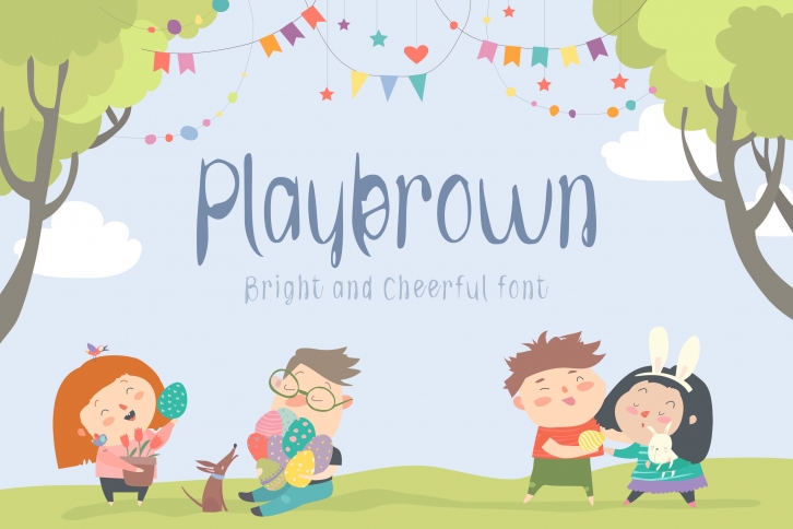 Playbrown Bright and Cheerful Display Font Font Download