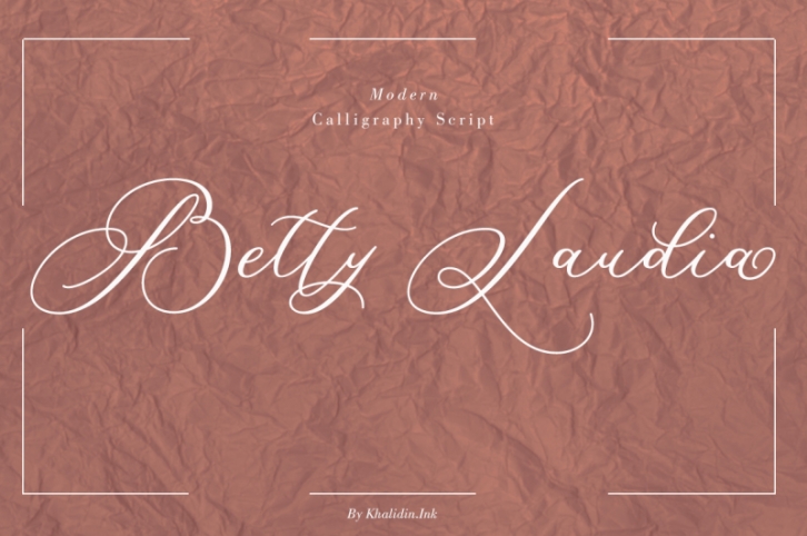 Betty Laudia | Modern Calligraphy Font Download