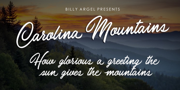 Carolina Mountains Font Download