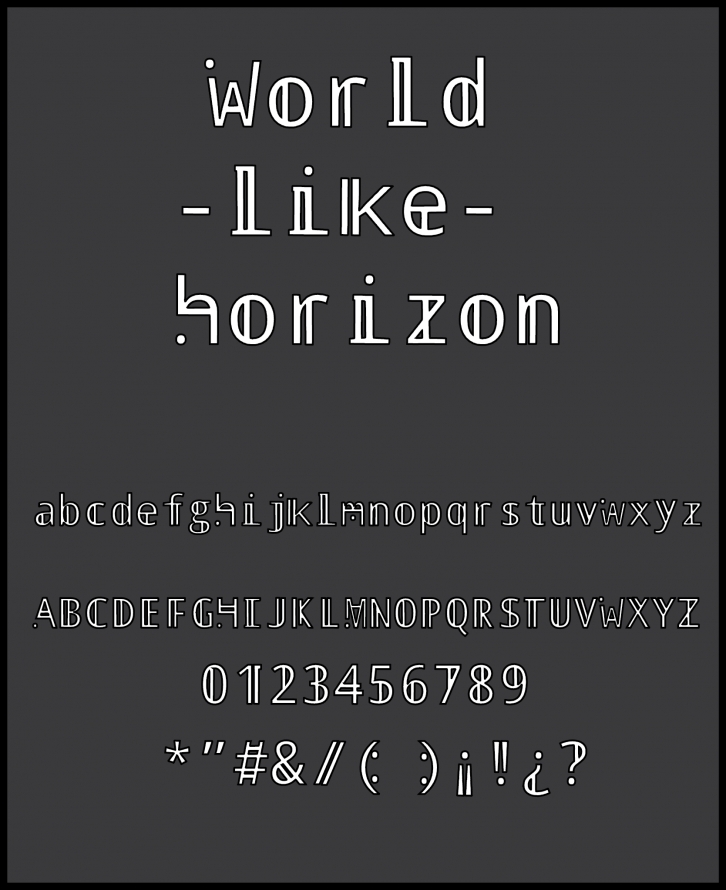 World like horiz Font Download