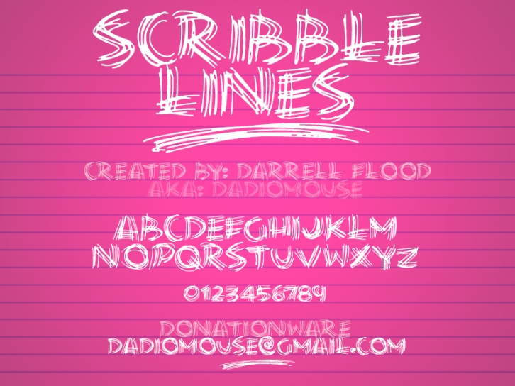 Scribble Lines Font Download