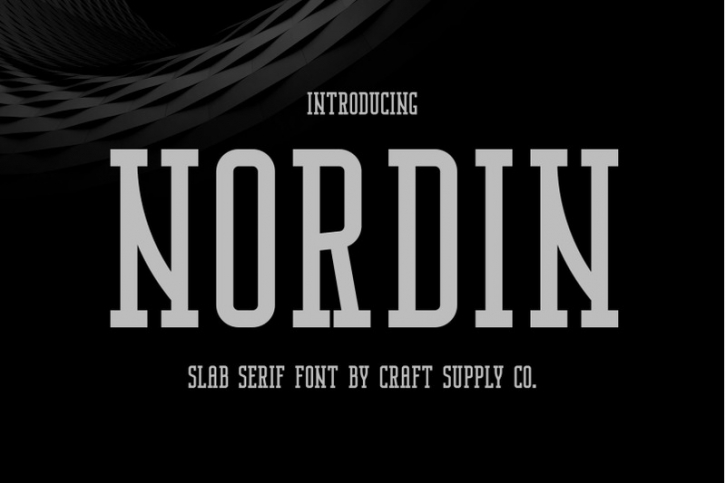 Nordin Slab - Condensed Slab Serif Font Download
