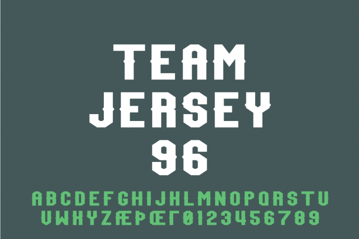 Team Jersey 96 Dem Font Download