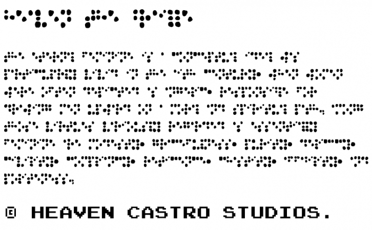 Heaven the Braille Font Download
