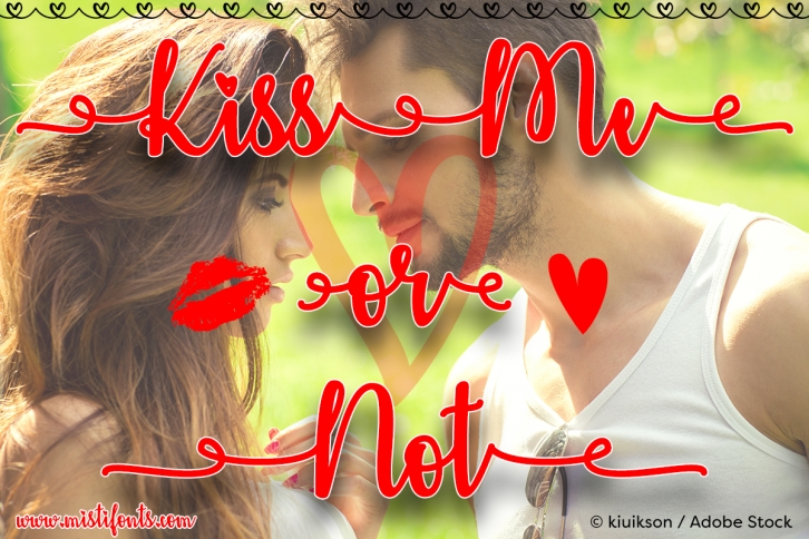 Kiss Me or N Font Download