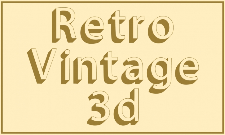 Retro Vintage 3d Font Download
