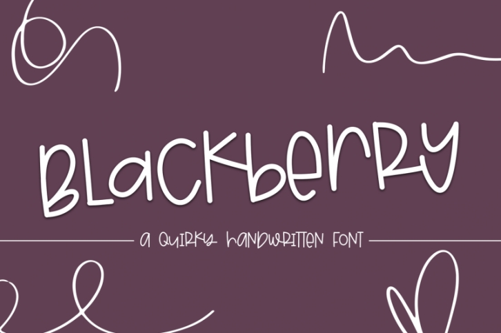 Blackberry - A Quirky Handwritten Font Font Download