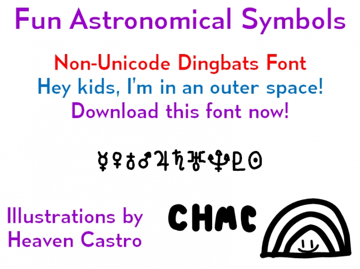 Fun Astronomical Symbols Font Download