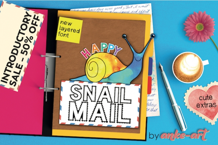 Happy Snail Mail DEMO Font Download