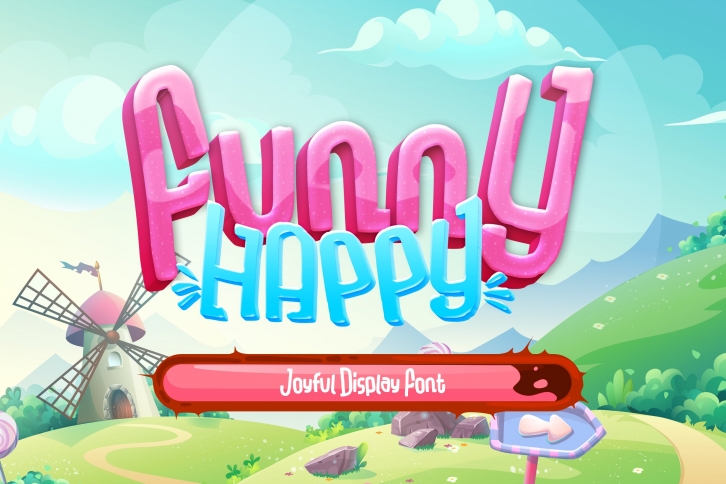 Funny-Happy Joyful Display Font Font Download