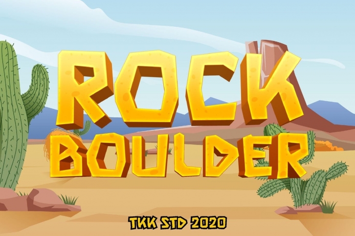 Rock Boulder - Gaming Font Font Download