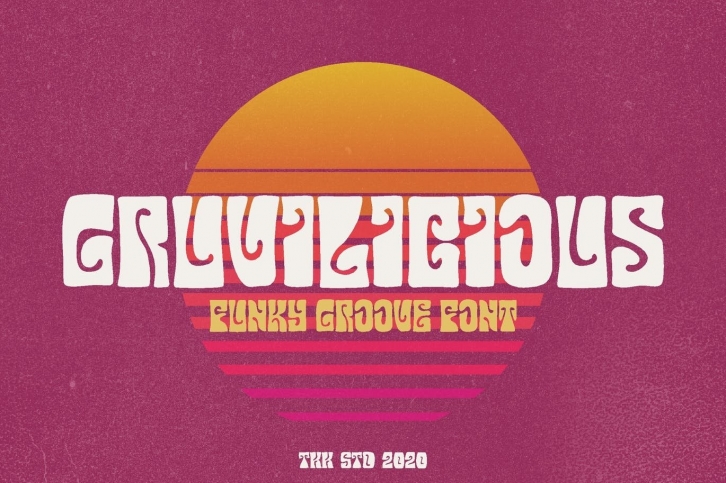 Gruvilicious - Retro Groovy Font Font Download