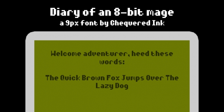 Diary of an 8-bit mage Font Download