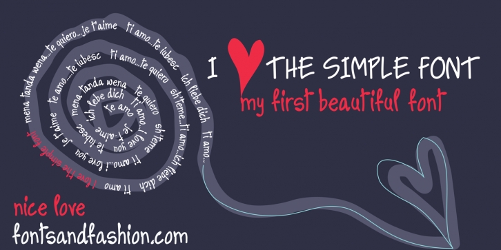 NICE LOVE THE SIMPLE FONT Font Download