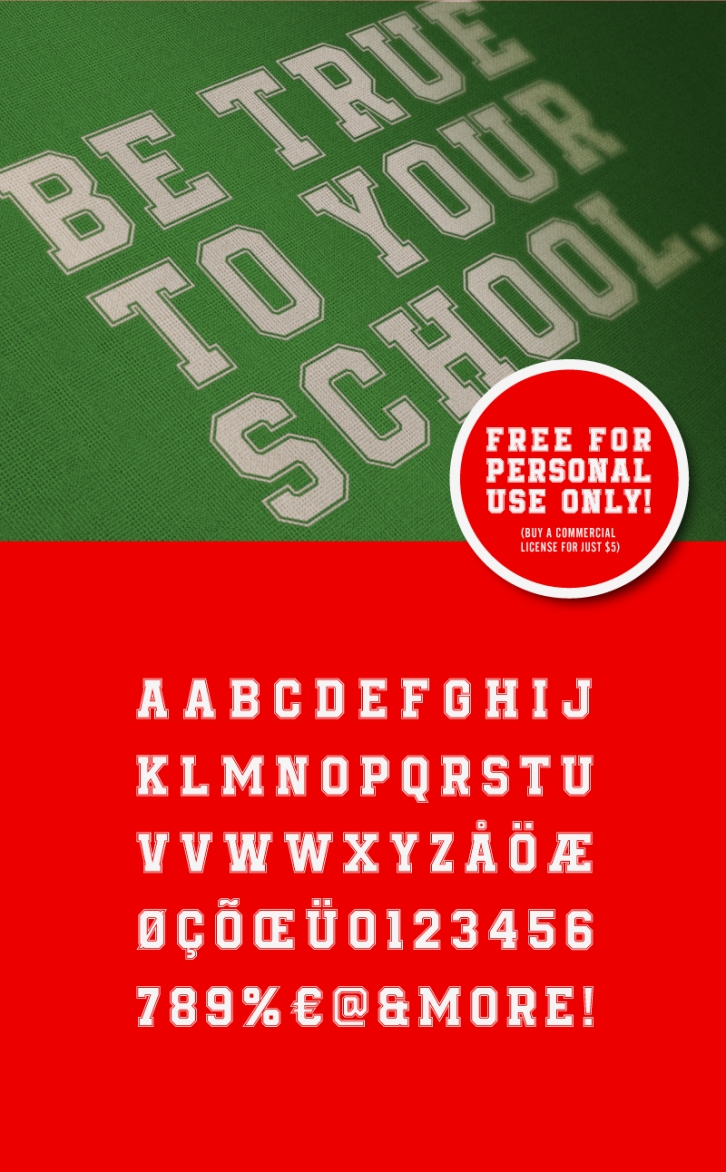 Be True To Your School Font Download