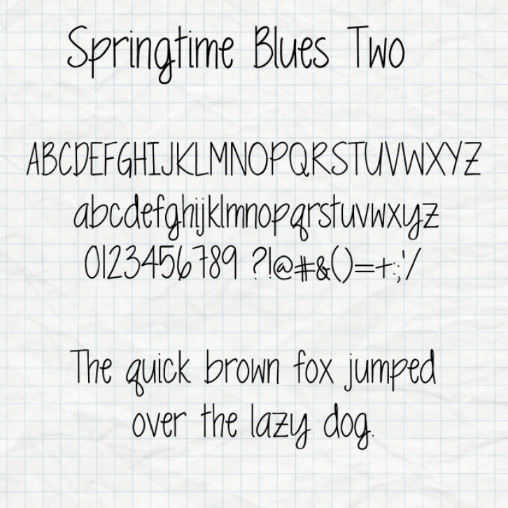 MRF Springtime Blues Tw Font Download