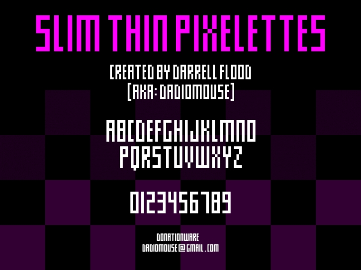 Slim thin pixelettes Font Download