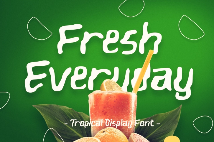 Fresh Everyday Tropical Display Font Font Download