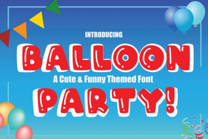 Balloon Party! Font Download