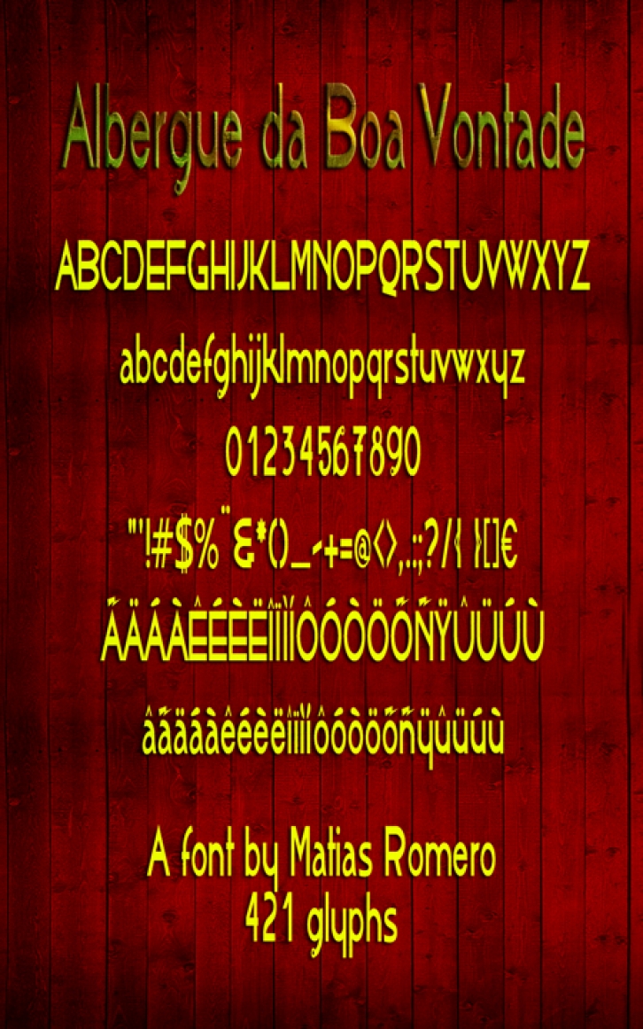 AlbergueBoaVontade Font Download