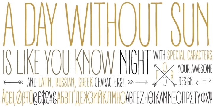 A DAY WITHOUT SUN Font Download