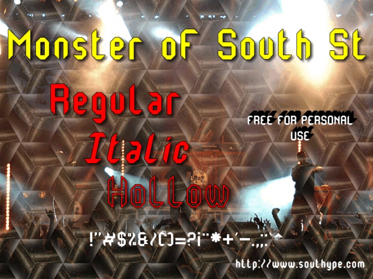 Monster oF South S Font Download