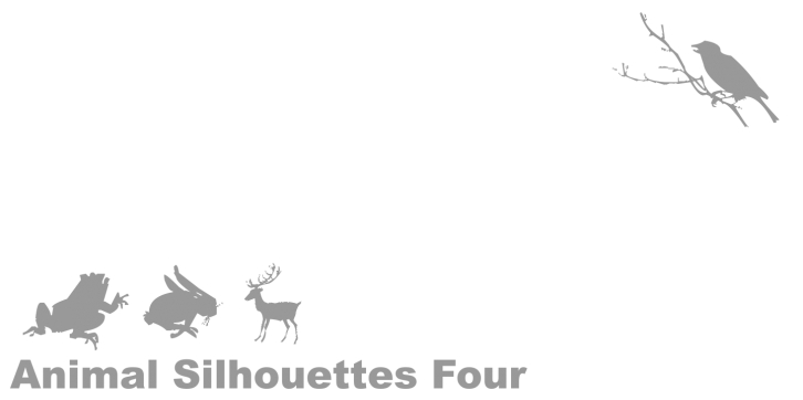 Animal Silhouettes Four Font Download
