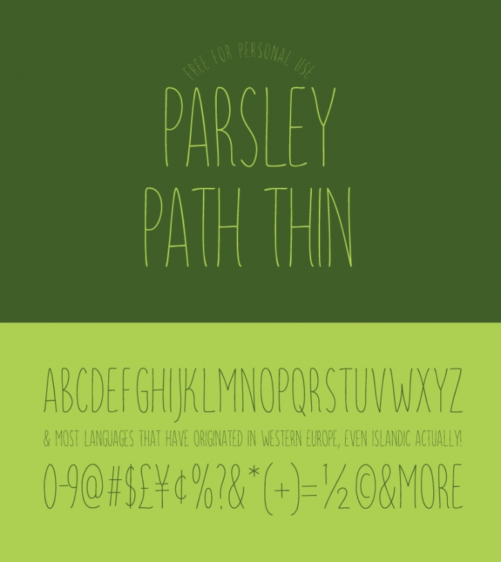 Parsley Path Thi Font Download