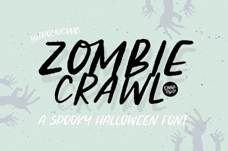 ZOMBIE CRAWL Halloween Font Font Download