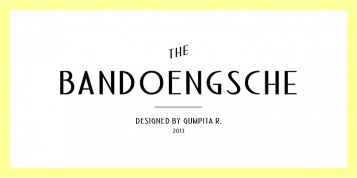 Bandoengsche Font Download