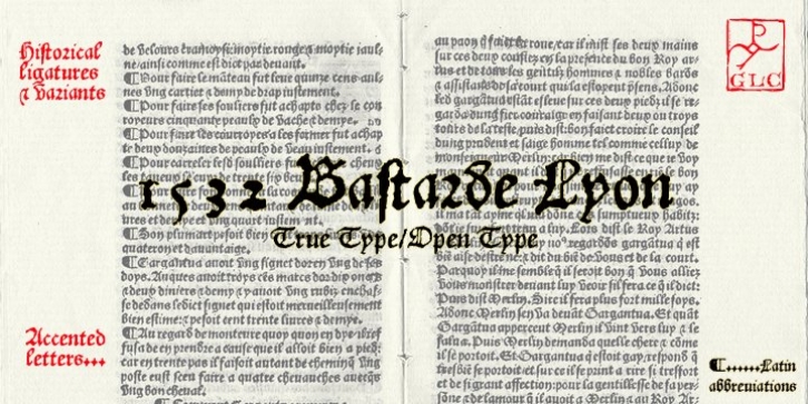 1532 Bastarde Lyon Font Download