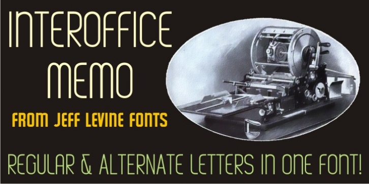 Interoffice Memo JNL Font Download