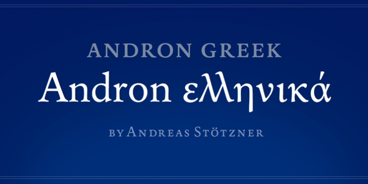 Andron 1 Greek Corpus Font Download
