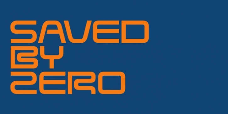 Saved By Zero Font Download