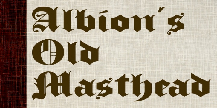 Albion's Old Masthead Font Download