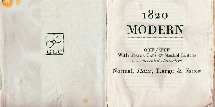 1820 Modern Font Download