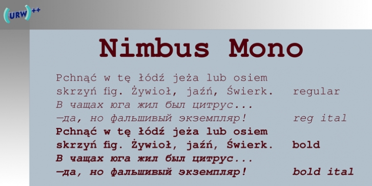 Nimbus Sans Mono Font Download