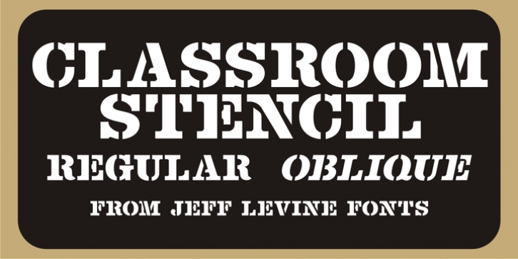 Classroom Stencil JNL Font Download