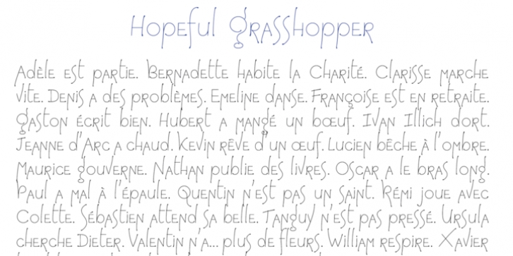HopefulGrasshopper Font Download