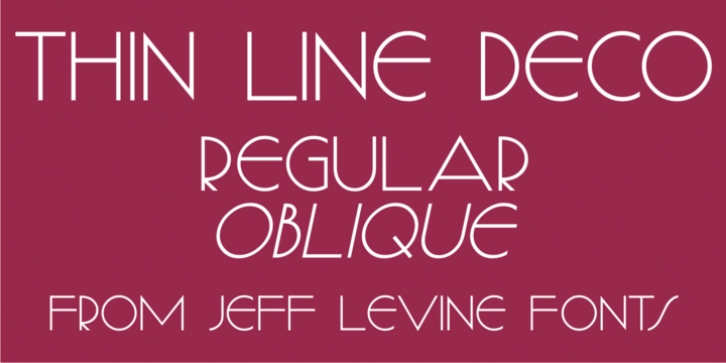 Thin Line Deco JNL Font Download