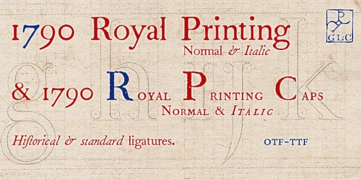 1790 Royal Printing Font Download