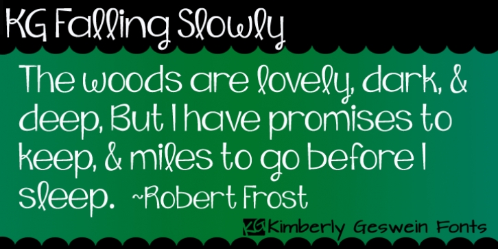 KG Falling Slowly Font Download