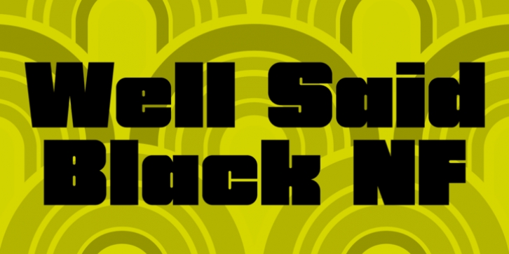 Well Said Black NF Font Download