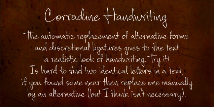 Corradine Handwriting Font Download