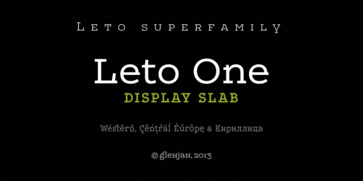 Leto One Font Download