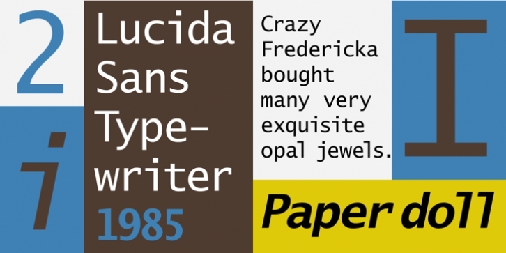 Lucida Sans Typewriter Font Download